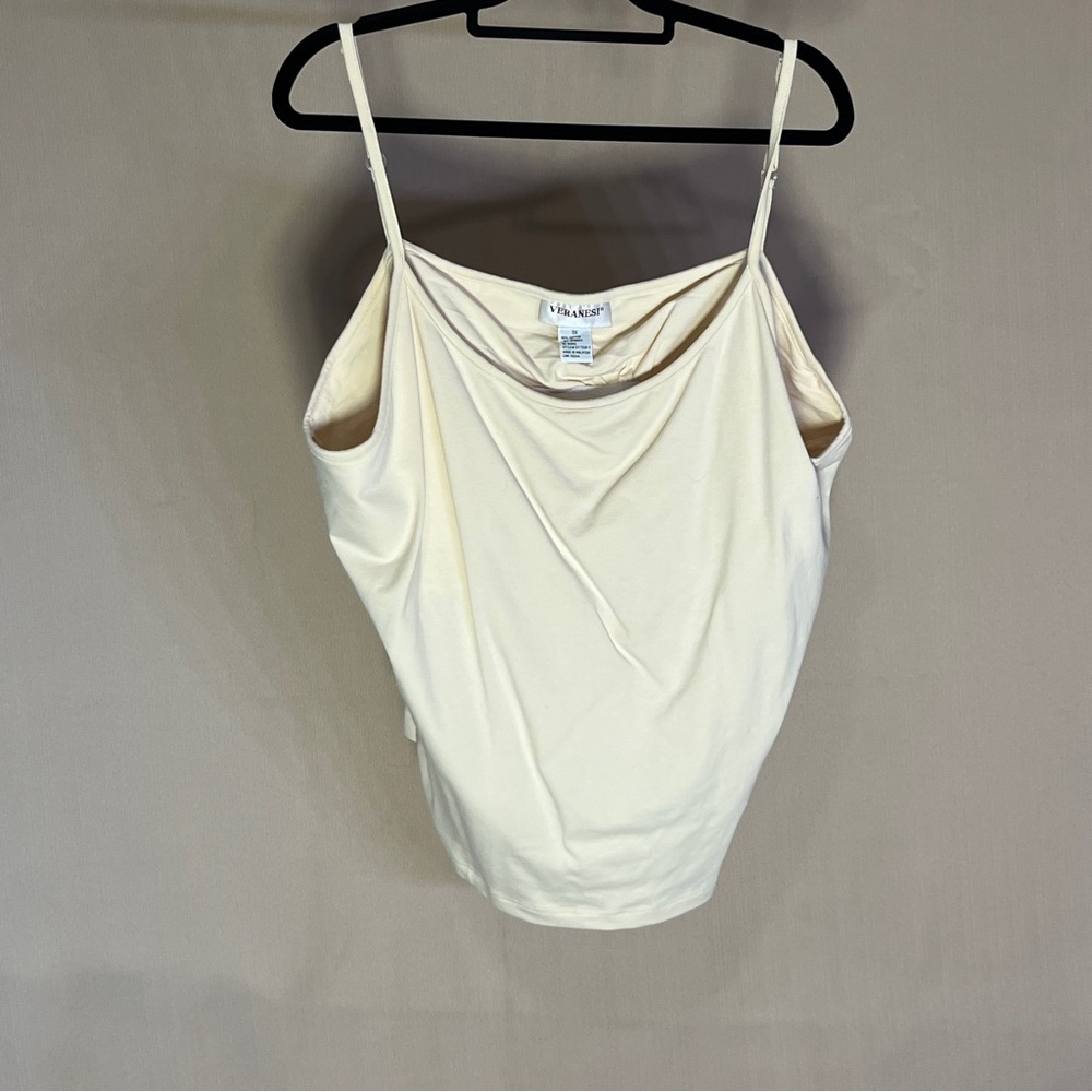 Veranesi Cream Relaxed Asymmetrical Camisole